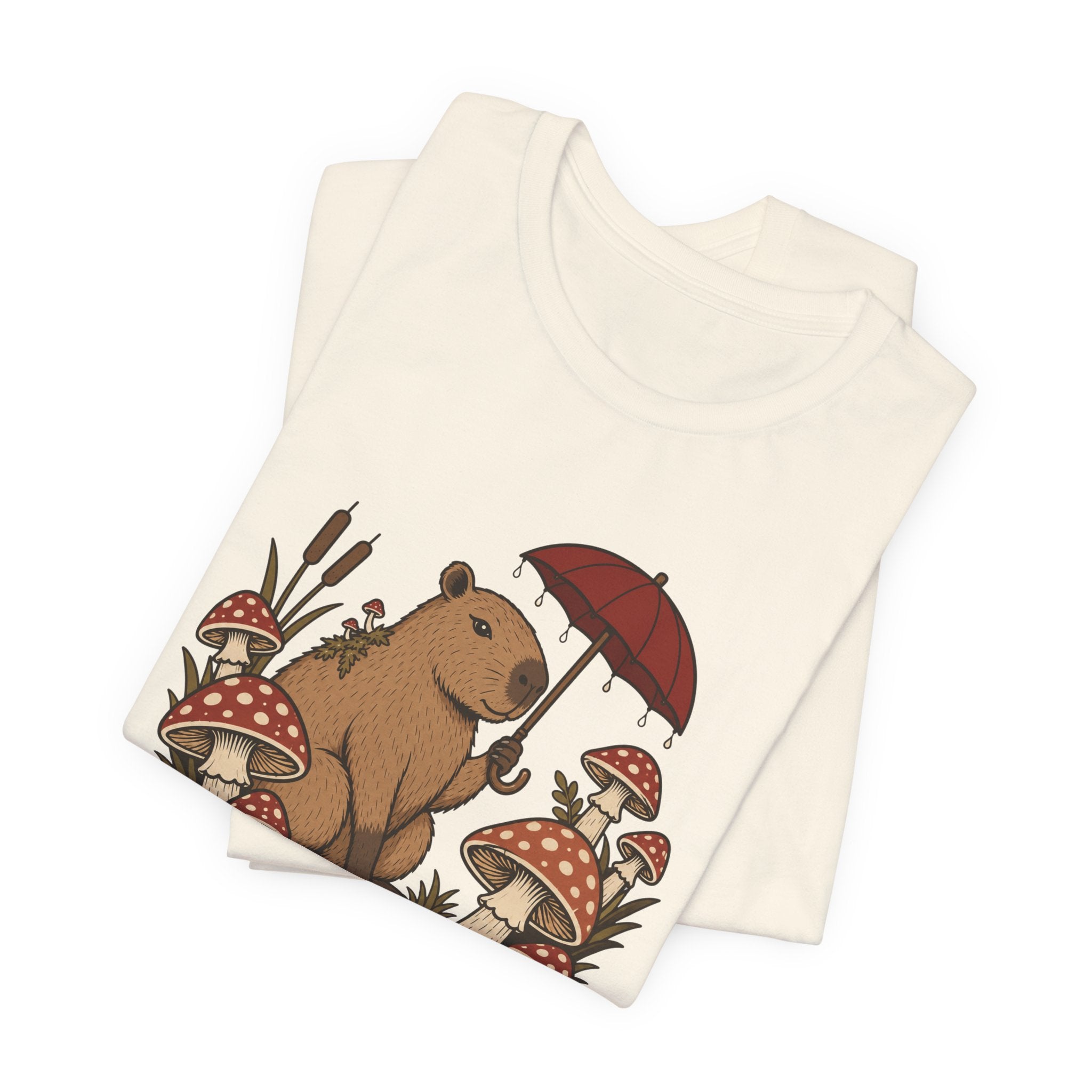 Mushroom Keeper Capybara T-Shirt