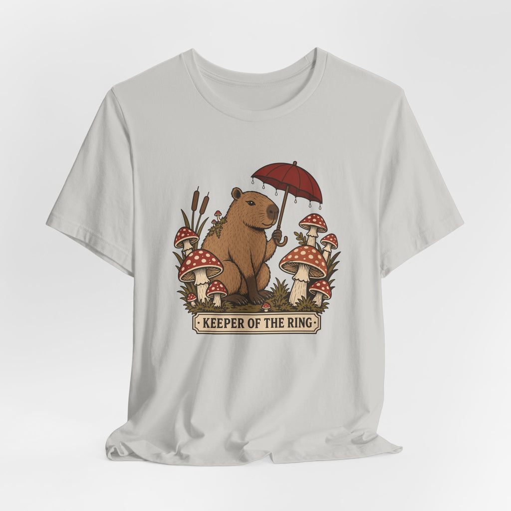 Mushroom Keeper Capybara T-Shirt