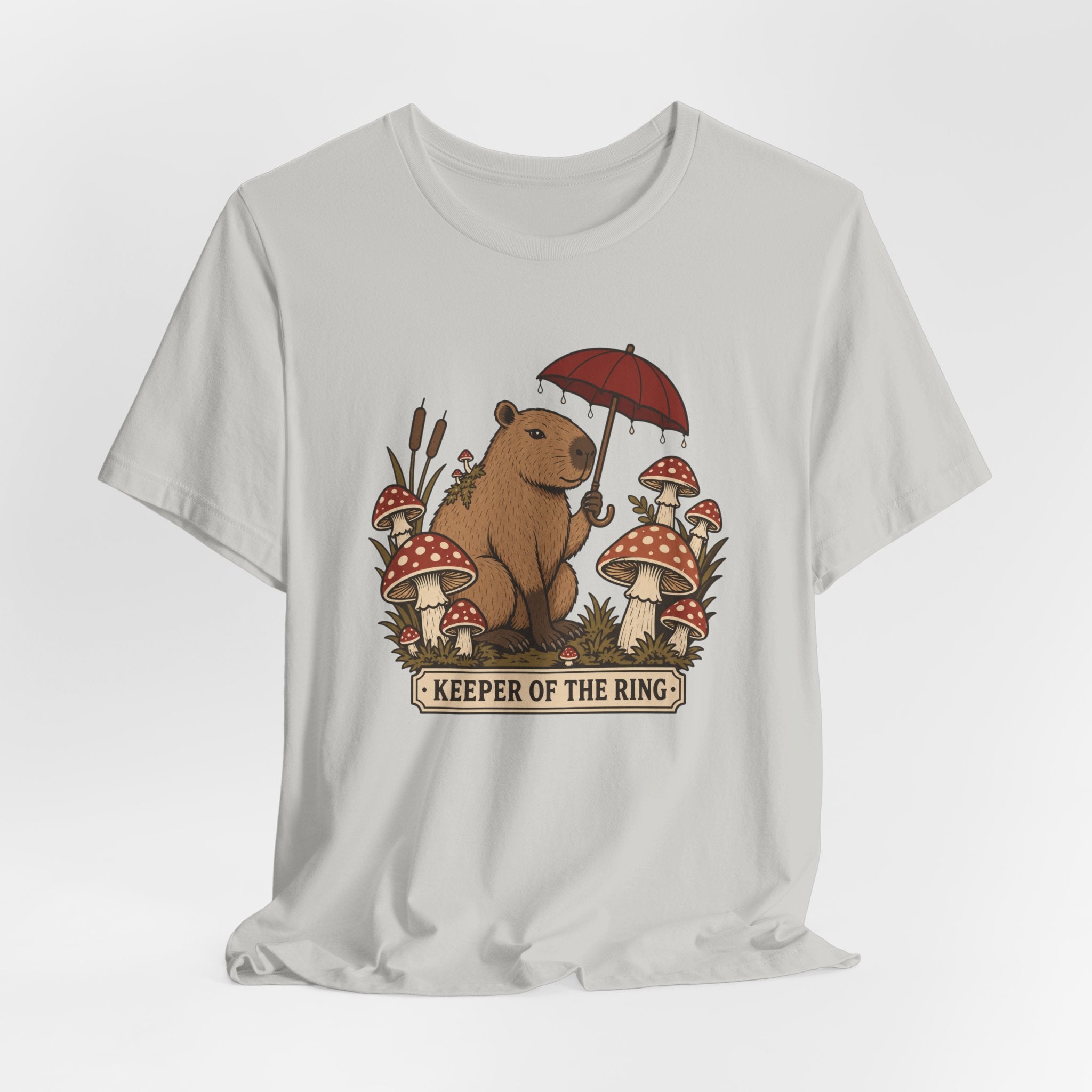Mushroom Keeper Capybara T-Shirt