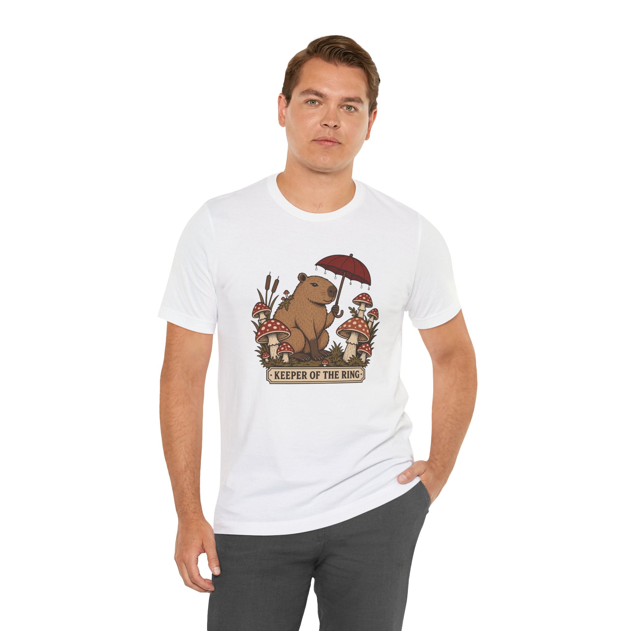 Mushroom Keeper Capybara T-Shirt