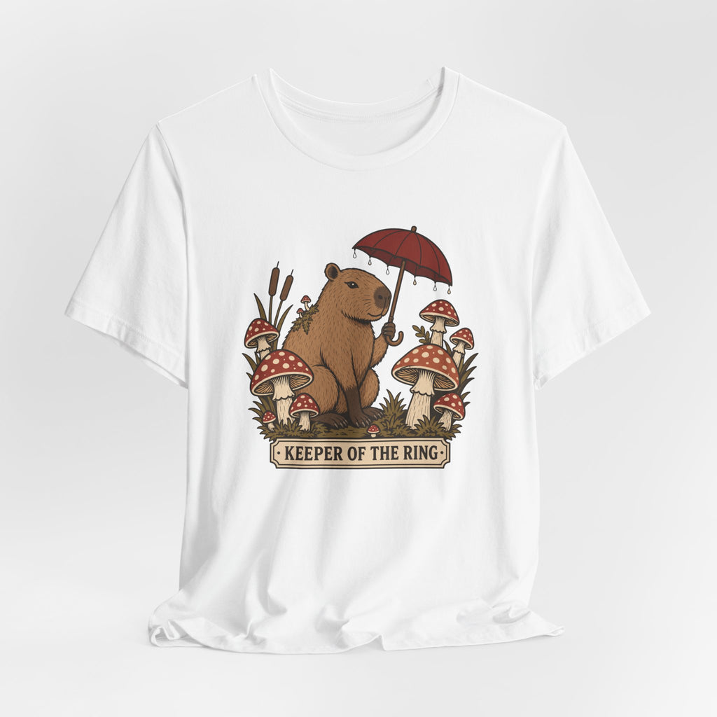 Mushroom Keeper Capybara T-Shirt