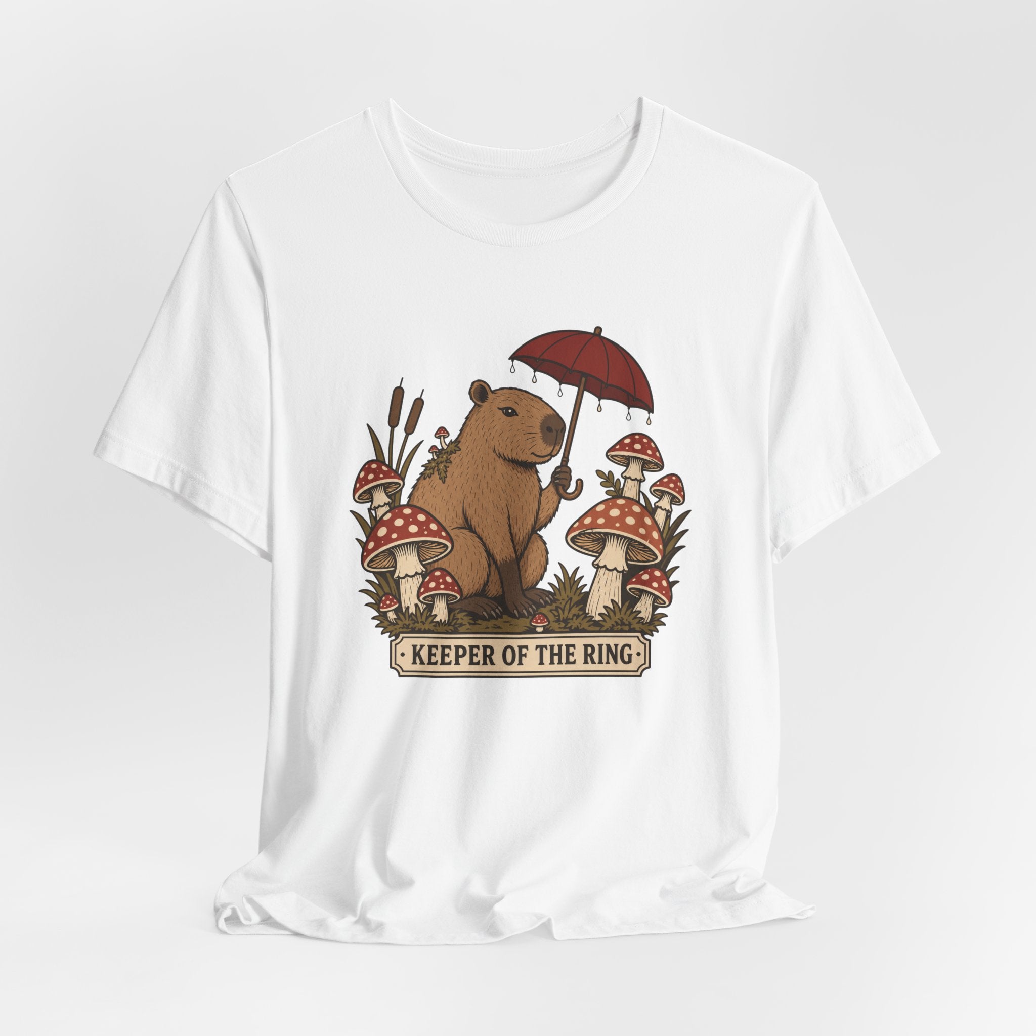 Mushroom Keeper Capybara T-Shirt