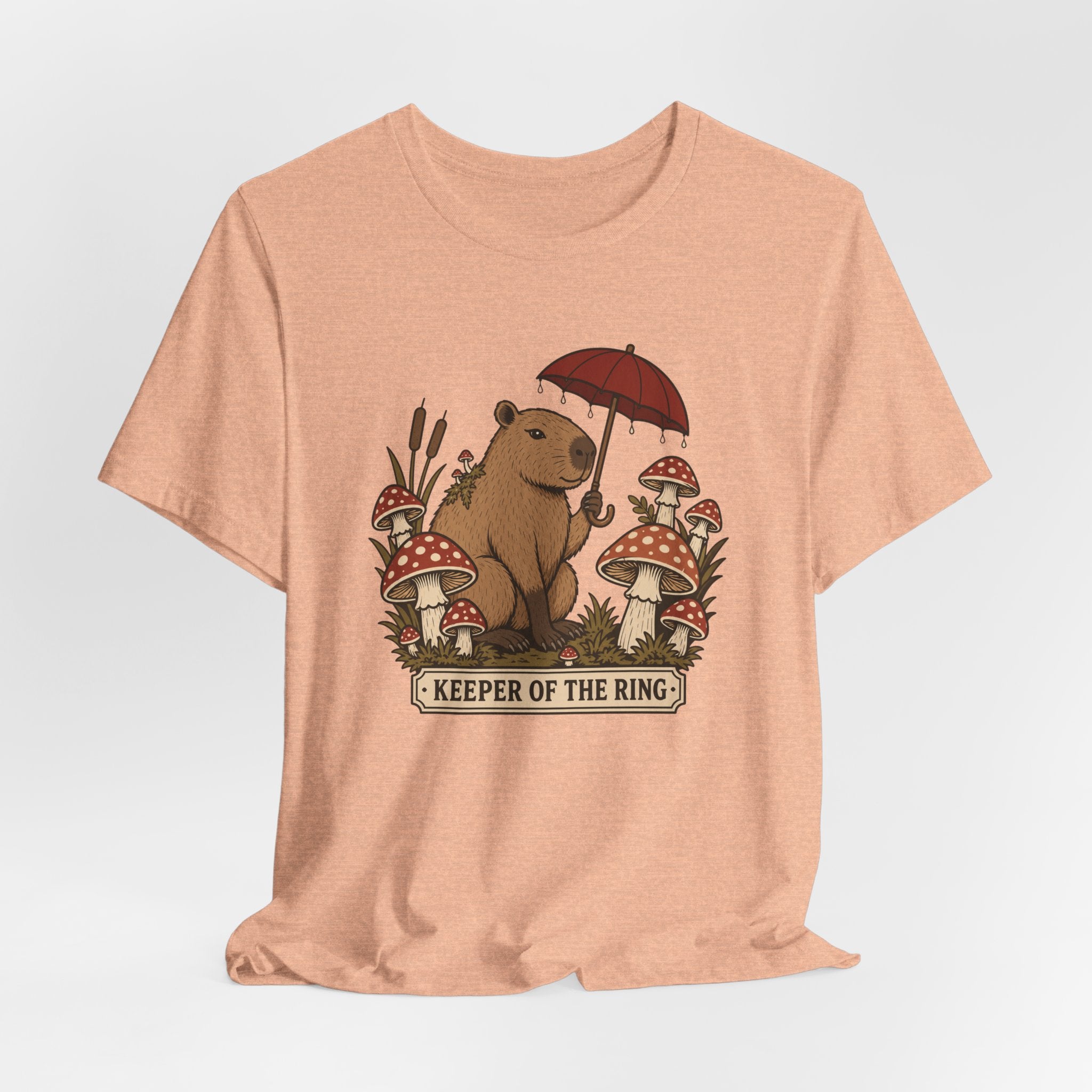 Mushroom Keeper Capybara T-Shirt