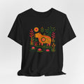 Folk Art Capybara in Bloom T-Shirt