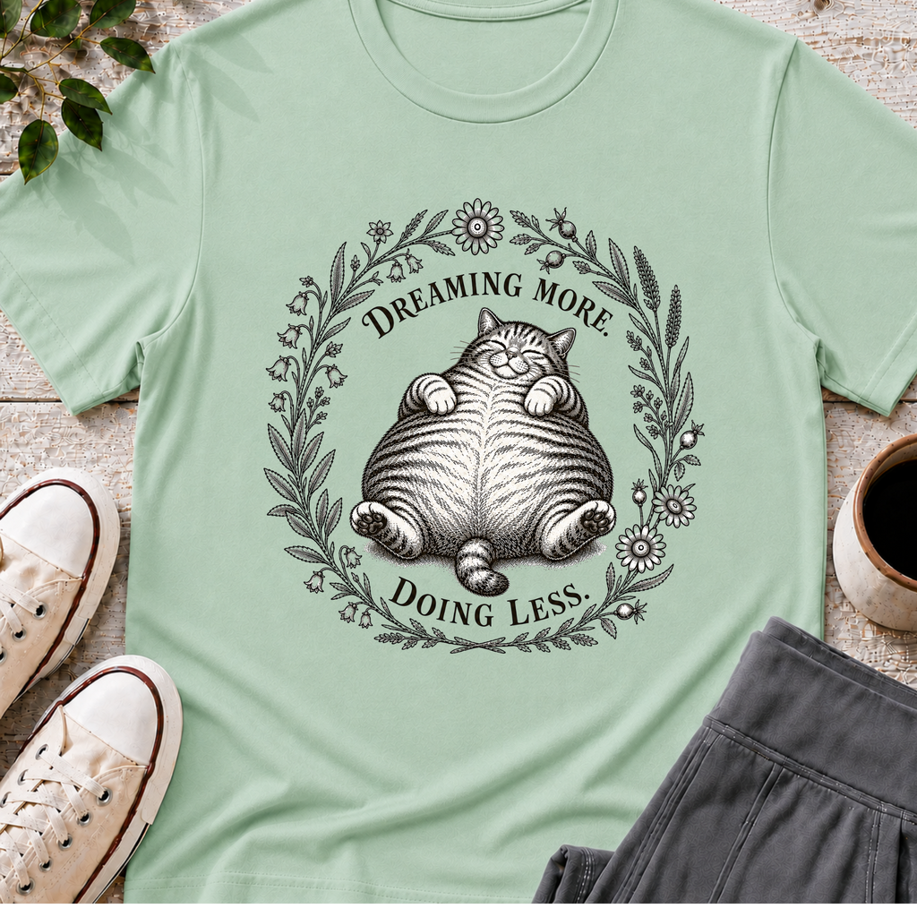 Dream More. Do Less Cat T-Shirt
