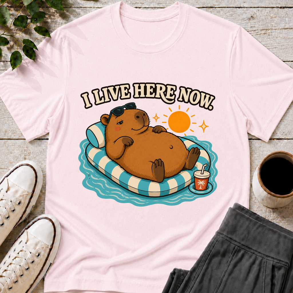 I Live Here Now Capybara T-Shirt