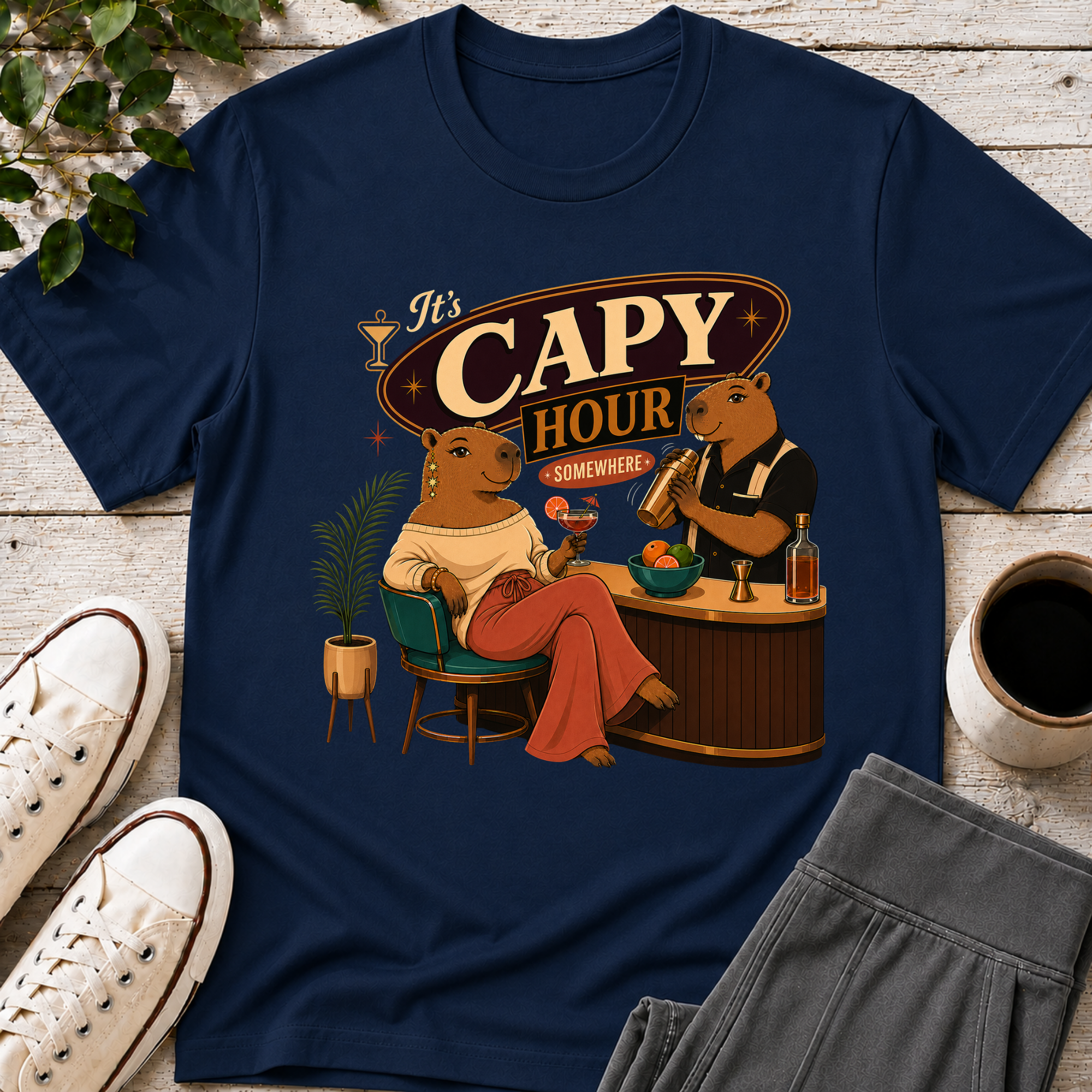 It's Capy Hour Somewhere T-Shirt