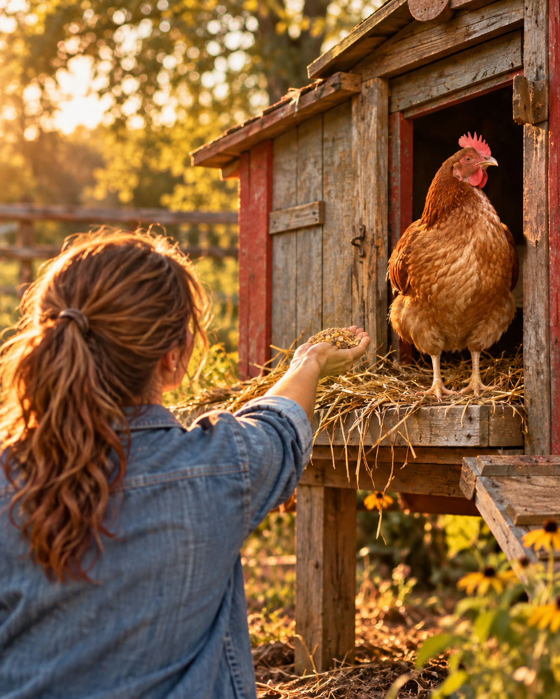 Girl and Her Chicken T-Shirt