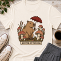 Mushroom Keeper Capybara T-Shirt